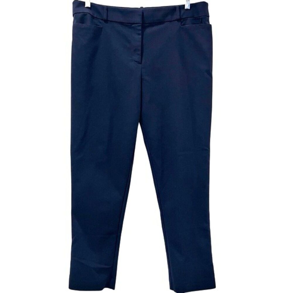 Loft Skinny Straight Leg Navy Womens Work Wear Dress Pants Size 14